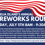 After the Fireworks beach cleanup event promoting litter-free celebrations