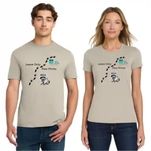 Wild Amelia Leave Only Paw Prints T-shirt - Adult (Unisex and Womens)